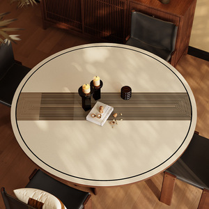European Style <b>Round</b> <b>Table</b> <b>Mat</b> Waterproof Oil-Proof Heat-Resistant Desk Pads Washable Wipeable Non-slip Leather <b>Table</b> <b>Mats</b> - Product Image 6