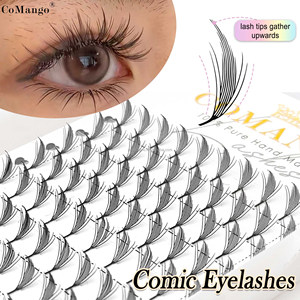 Extensions de <span class=keywords><strong>cils</strong></span> en plumes 3D effet tour de dessin animé, super douces, en cheveux synthétiques naturels, vente en gros d'usine - Product Image 5