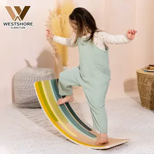 Tablero de equilibrio de madera Montessori para niños, Tabla de equilibrio para hacer ejercicio, Yoga, Fitness