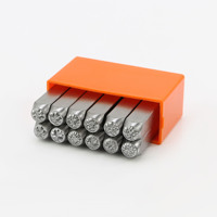 Lot de 12 tampons en acier de 6 mm en forme florale pour gravure sur cuir DIY et outils de bijouterie