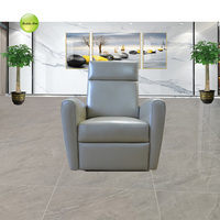 Chaise étendue en cuir blanche de luxe moderne, chaises inclinables électriques en cuir de Recliner blanc simple de luxe 8926