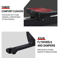 Entraîneur de fitness commercial Cardio Ski Aviron horizontal de haute qualité avec moniteur