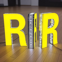 Lettres en relief 3D en aluminium sans cadre avec rétroéclairage LED personnalisé, étanches IP65/67 pour la décoration extérieure de la man cave