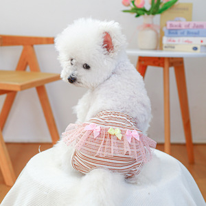 PETCIRCLE ropa para mascotas para perros pequeños y medianos, artículos para mascotas, ropa para perros, pantalones con lazo de tul - Product Image 3