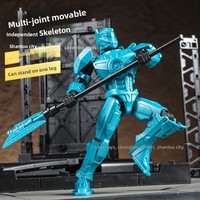 Figura de Mecha Transformable Transfronteriza con 13 Articulaciones Móviles, Juguete de Adorno 3D, Maniquí Blindado, Modelo de Robot Ensamblado, 25-36 Meses