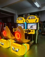 Machine d'arcade de course automobile à monnayeur, console de jeu en plastique, garantie 1 an pour centre de jeux