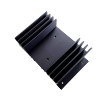 Radiateur personnalisé haute puissance en profilé aluminium, dissipateur thermique anodisé noir pour bande LED, avec services de découpe, pliage et soudage