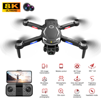 Drone V88 pour débutants avec caméra 4K, évitement intelligent des obstacles, longue portée, FPV, pliable, moteur brushless, en plastique