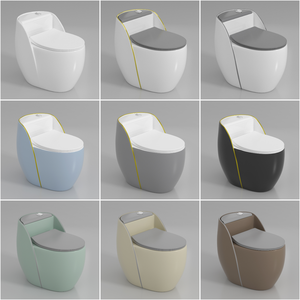 Weiß Gute Qualität Porzellan Sanitär keramik Badezimmer Wassers chrank Siphonic Boden montierte einteilige Keramik toiletten - Product Image 6