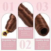 Cheveux bouclés français en gros de 24 pouces, 150g, MOQ 3, cheveux pré-étirés pour tresses, cheveux bouclés ondulés et rebondissants pour coiffures au crochet et torsades