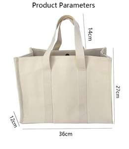 Borsa Tote in tela molto grande di alta qualità naturale Extra Large Tote Bag in tela pesante - Product Image 3