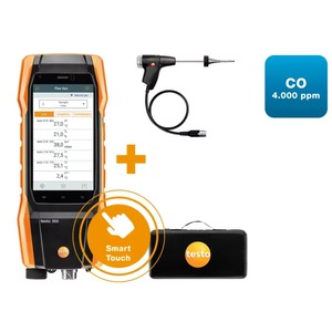 Analyseur de gaz de combustion Testo 300LL O2 CO avec compensation H2, capteur NO 30000ppm, écran tactile 5 pouces, haute précision, garantie 1 an, testé aux États-Unis - Product Image 4