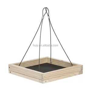 Patio en bois de pin pour fenêtre extérieure, plateforme d'alimentation pour oiseaux sauvages, maille antirouille étanche, vente en gros, 1 pièce