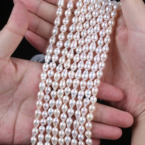 <span class=keywords><strong>Perles</strong></span> d'Akoya <span class=keywords><strong>chinoises</strong></span> baroques en forme de larme blanches de 6 à 7 mm, 16 pouces - Product Image 5