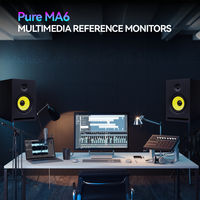CHORDIO MA6 Altavoz de Monitor de Estudio Activo de 6.5 Pulgadas, Sistema de Audio Profesional para Estudios de Grabación y Producción Musical