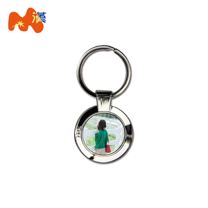 Tùy Chỉnh Kinh Doanh Quà Tặng Khuyến Mãi DIY Tùy Chỉnh Khắc Logo Vòng Hợp Kim Nghệ Thuật Và Thủ Công Mỹ Nghệ Thăng Hoa Khoảng Trống Kim Loại Móc Khóa - Product Image 2