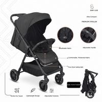 Poussette TRENDYBABY pour bébé de 0 à 6 mois, siège inclinable, absorption des chocs sur quatre roues, pliage compact à un clic, aluminium léger