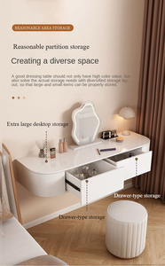 Tocador Flotante Personalizado de Pared al por Mayor con Cajón y Almacenamiento de Gran Capacidad, <span class=keywords><strong>Escritorio</strong></span> de Maquillaje y Mesita de Noche para Cosméticos - Product Image 3