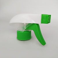 Yuyao usine 28mm vert en plastique distributeur pompe pulvérisation jardin propre main presse brouillard pulvérisateur Double couverture PP déclencheur pulvérisateur