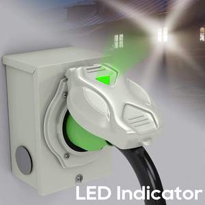 Boîtier d'entrée de générateur 220V 3750W avec couvercle rabattable étanche, interrupteur de transfert extérieur, prise d'alimentation 30 Ampères L14-30P, puissance nominale - Product Image 1