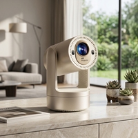 Proyector Android 4K Portátil Inteligente Mini con Batería 200 Lúmenes WiFi BT 720P Proyector de Cine para Exteriores