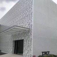 Revêtement mural extérieur en panneaux d'aluminium imperméables OULE, design 3D moderne, fabriqué en Chine, pour hôtels, parcs, façades, perforation murale