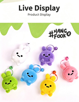 Porte-clés en peluche personnalisé, mini-pendentif lapin mignon, breloque de sac à dos, jouet apaisant anti-stress en coton PP, cadeau pour tous les âges