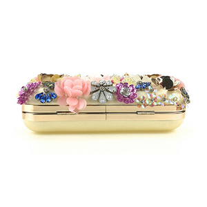 Fashion Flower Pearl Women <strong>Bridal</strong> Wedding Purse Evening <strong>Bag</strong> Popular Designer Rhinestone Luxury Female Chain <strong>Clutch</strong> Evening <strong>Bag</strong> - Product Image 5