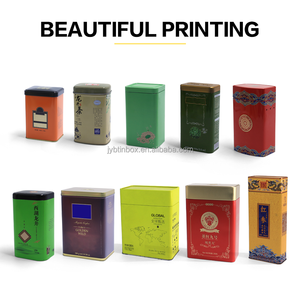 JYB Großhandel gedruckt Lebensmittel qualität Vintage Tee dosen Box Verpackung große umwelt freundliche Metall Tee Kaffee Dose Rechteck Zinn Behälter - Product Image 5