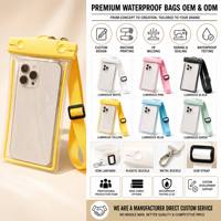 Pochette étanche durable pour téléphone portable, sac transparent étanche pour téléphone portable, sac étanche pour téléphone portable en PVC avec cordon