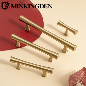Poignée carrée en laiton massif, moderne, pour armoire de cuisine, commode, tiroir, bouton de meuble de chambre, quincaillerie en cuivre pur - Product Image 2