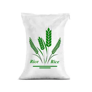 Toptan torba pirinç 50kg-Geri dönüşümlü polipropilen özel baskılı çanta plastik bopp dokuma çuval pirinç torbası çanta pp dokuma tahıl çanta pirinç
