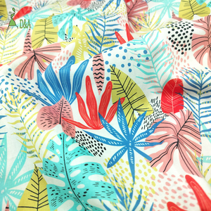 Nhiệt đới cây cọ lá Hawaii mô hình in vải 100% <span class=keywords><strong>cotton</strong></span> vải poplin cho mùa hè may mặc - Product Image 5