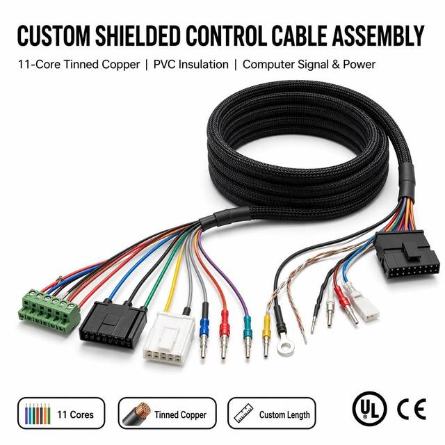 Custom OEM Cable Assembly JST Molex TE Connector Wire Harness Shielded Twisted Pair LVDS FPC for Automotive Industrial Computer