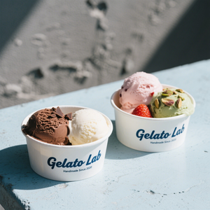 Vaso de papel desechable Contenedores de helado Vaso de papel Gelato con tapa Logotipo impreso personalizado Papel Embalaje de yogur congelado - Product Image 1