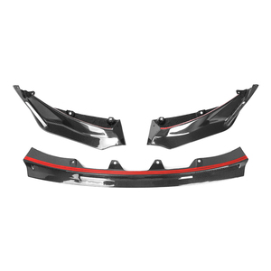 Lèvre de pare-chocs avant en fibre de carbone véritable style V pour <span class=keywords><strong>BMW</strong></span> M3 <span class=keywords><strong>G80</strong></span> M4 G82 G83 2021+ – Séparateurs de lèvre avant 3 pièces - Product Image 5