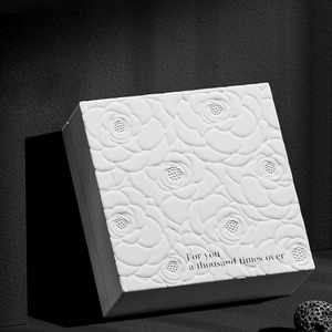 Wholesale Custom Heaven Earth Cover Rigid <b>Eco</b>-Friendly 2mm Recyclable Two-Piece Gift Box Embossing Sponge Lining for Jewelry - Product Image 4