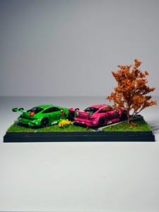 Vitrina de exhibición de escena de estacionamiento 1/64, base de microdiorama para modelos de coches a escala MiniGT <span class=keywords><strong>Hot</strong></span> <span class=keywords><strong>Wheels</strong></span>, caja de almacenamiento, adorno decorativo de escritorio - Product Image 5