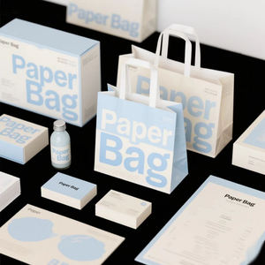 Vente en gros d'emballage cosmétique de parfum recyclé avec logo personnalisé sac à provisions en papier kraft - Product Image 2