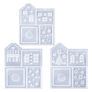Silicone <strong>Mold</strong> for Night Light House <strong>Doll</strong> House Epoxy <strong>Mold</strong> Gypsum Tealight Candle Holder for Desktop Ornaments Home Cake Tools - Product Image 5