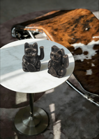 Statue Maneki Neko en résine vintage 120*80*140mm, figurine de chat porte-bonheur antique, décoration de table pour la maison