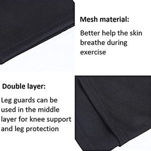 Per bambini giovani adulti calcio parastinchi calze a compressione in <span class=keywords><strong>maglia</strong></span> traspirante supporto gambe tutore maniche al polpaccio per calcio parastinchi da calcio - Product Image 5