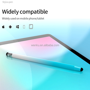 <span class=keywords><strong>2</strong></span> en 1 Stylet à pointe en caoutchouc remplaçable en métal pour écran tactile pour iPad et iPhone - Product Image 6