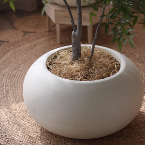 Planta verde de bambú de bola plana <span class=keywords><strong>redonda</strong></span> creativa con casa de té de estilo chino centro comercial tienda de ropa <span class=keywords><strong>maceta</strong></span> de arcilla de magnesio - Product Image 3
