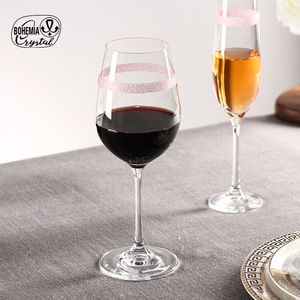 Red Wine Glass With Gold Plated Crystal Beads Party Drinkware For Adults - Product Image 5