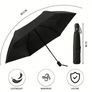 ร่มกันแดดพับ 3 ตอน อัตโนมัติเต็มรูปแบบ ขายส่ง พร้อมพิมพ์โลโก้ สำหรับกันฝน - Product Image 5