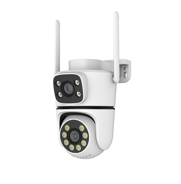 Outdoor PTZ Camera With 2K 2.0MP HD Wifi IP Camera Dual Lens Auto Tracking Tuya Wifi Camera