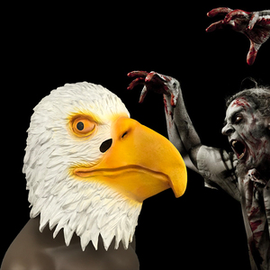 Juego de máscara de cabeza de águila, disfraz de fiesta, pájaro halcón, accesorio para adultos, Halloween, Sexy ojos grandes, máscara de látex Loli, <span class=keywords><strong>Anime</strong></span>, 2 colores, tamaño adulto - Product Image 5