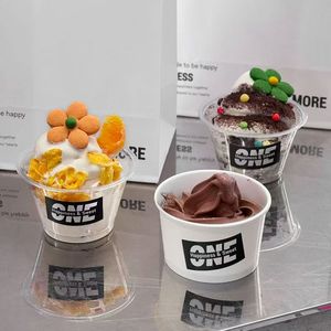 Bolsa de papel con asa de entrega de comida para restaurante Diseñe su propio logotipo Bolsa de papel con asa Bolsa de pan de papel Bolsas de papel de lujo personalizadas - Product Image 2
