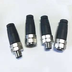 Stainless steel 17 core T code panel miniature Precision connector with Wire harness Industrym 12 circular connector